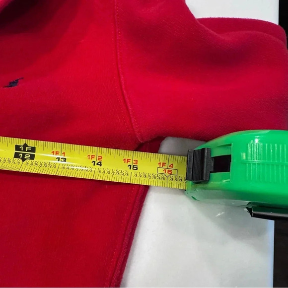Polo Ralph Lauren Kids Red Cotton-Blend- Zip Up Hoodie Sweatshirt Unisex Size 7 - Picture 4 of 9